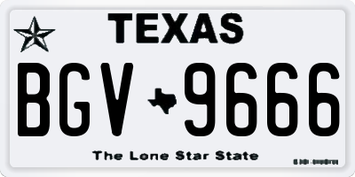 TX license plate BGV9666