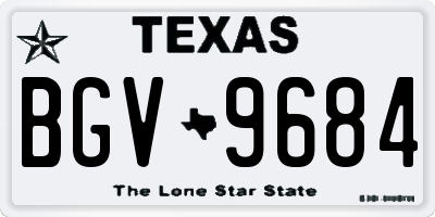 TX license plate BGV9684