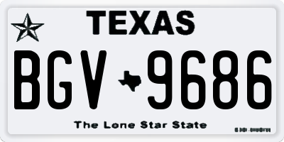 TX license plate BGV9686