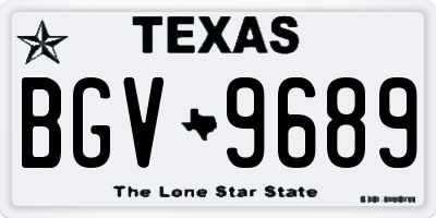 TX license plate BGV9689