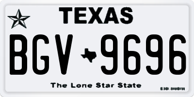 TX license plate BGV9696
