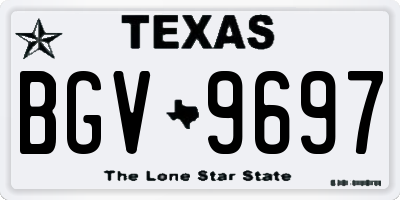 TX license plate BGV9697