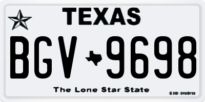 TX license plate BGV9698