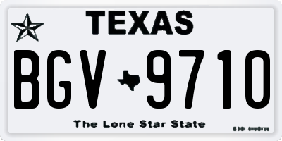 TX license plate BGV9710