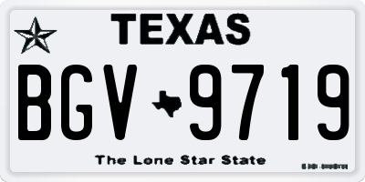TX license plate BGV9719