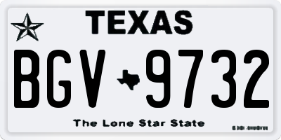 TX license plate BGV9732