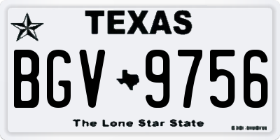 TX license plate BGV9756