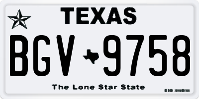 TX license plate BGV9758