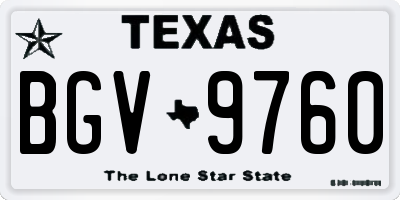 TX license plate BGV9760