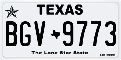 TX license plate BGV9773