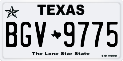 TX license plate BGV9775