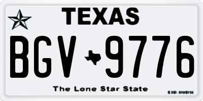 TX license plate BGV9776
