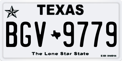 TX license plate BGV9779