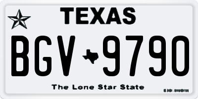 TX license plate BGV9790