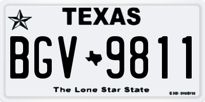 TX license plate BGV9811