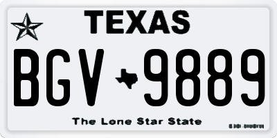 TX license plate BGV9889