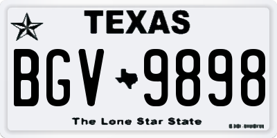 TX license plate BGV9898
