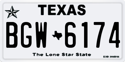 TX license plate BGW6174