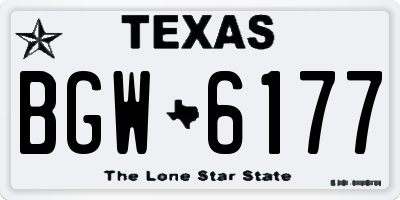 TX license plate BGW6177