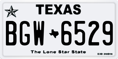 TX license plate BGW6529