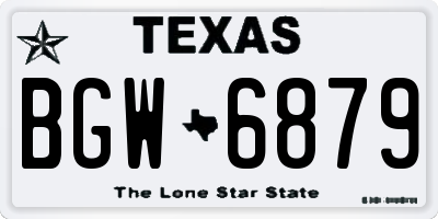 TX license plate BGW6879