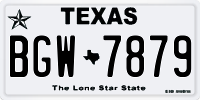 TX license plate BGW7879