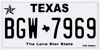 TX license plate BGW7969