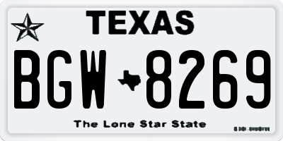 TX license plate BGW8269
