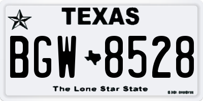 TX license plate BGW8528