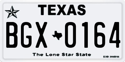 TX license plate BGX0164