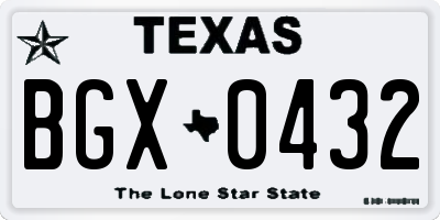 TX license plate BGX0432