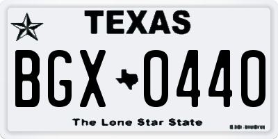 TX license plate BGX0440