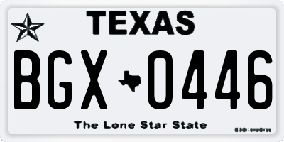 TX license plate BGX0446