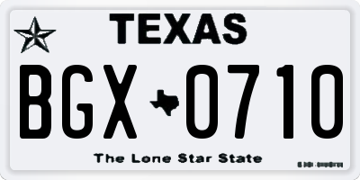 TX license plate BGX0710