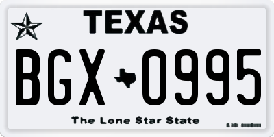 TX license plate BGX0995