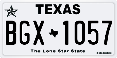 TX license plate BGX1057