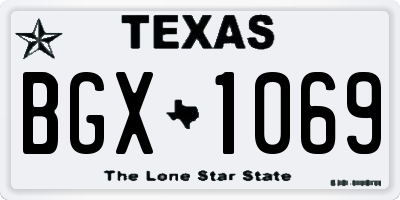 TX license plate BGX1069