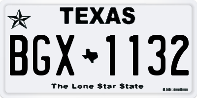 TX license plate BGX1132