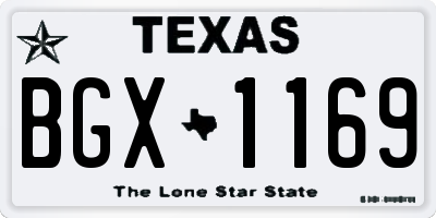TX license plate BGX1169