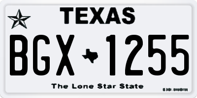TX license plate BGX1255