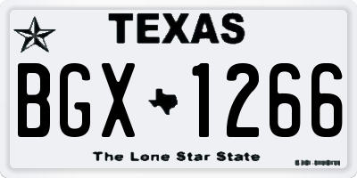 TX license plate BGX1266