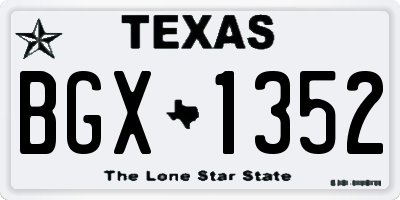 TX license plate BGX1352