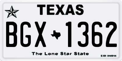 TX license plate BGX1362