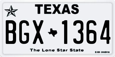 TX license plate BGX1364