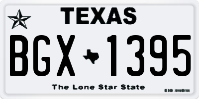 TX license plate BGX1395