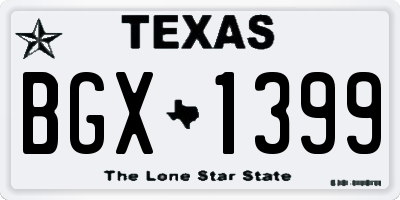 TX license plate BGX1399