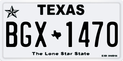 TX license plate BGX1470