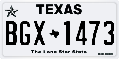 TX license plate BGX1473