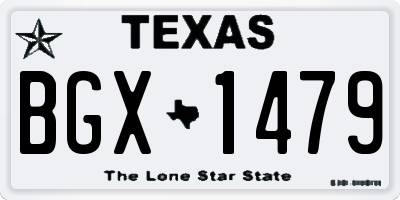 TX license plate BGX1479