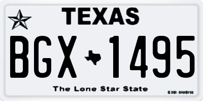 TX license plate BGX1495